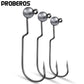 PROBEROS® Crank Lead Head Hook Anti-Hanging Bottom Primary Color Lead Head Hook Soft Worm Hook with Barb Fish Hook 20pcs - Proberos
