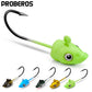 PROBEROS® Lure Head Hook Fish Head Soft Fish Lead Head Hook Anti-Hanging Bottom Lure Hook 3.5g 5g 7g JIG Hook for Soft Bait 20pcs - Proberos