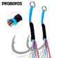 PROBEROS 20Pcs/lot Tie Bright Silk Sea Fishing Iron Plate Fish Hook Barbed Fishing Hook Fishing Accessories Wholesale - Proberos