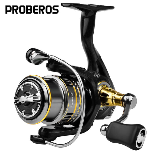PROBEROS® Fishing Spinning Reels 1500-3000 Metal Line Cup 5.2:1 7KG Max Drag Power Casting Reel Shallow Cup Metal Spool Metal Grip Pesca