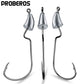 PROBEROS® Small Root Hook Original Lead Crank Lead Head Hook Soft Worm Hook with Barbed Lure Hook 20pcs - Proberos