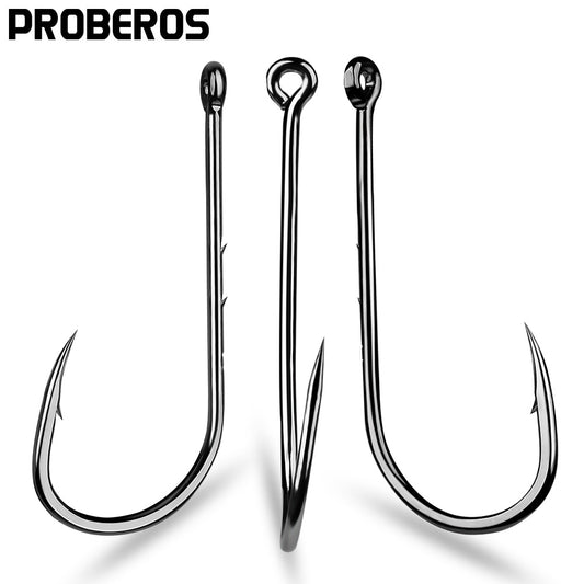 PROBEROS 100pcs barbed fishing hook for salt water with high carbon steel suitable for fishing dayu11 freshwater fish hook