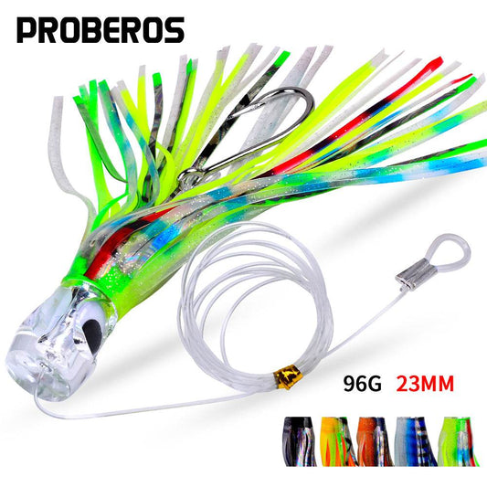 PROBEROS® Trolling Lure, Lure Lure, Acrylic Octopus Soft Lure, Resin, Bionic Lure, Sea Fishing Boat Fishing Lure Fishing Tackle 5pcs - Proberos