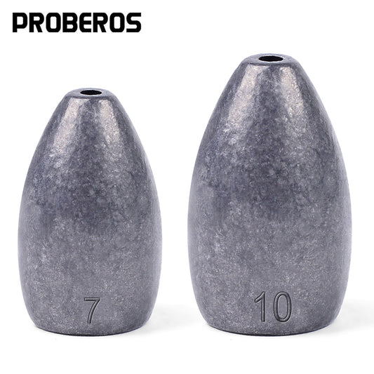 PROBEROS Bullet Lead Lure Accessories Bullet Lead Texas Free Fishing Rig Fishing Anti Hanging Bottom Lure Accessories 100pcs
