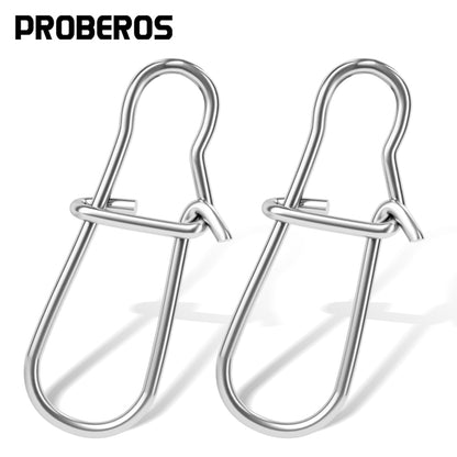 PROBEROS Stainless Steel Reinforced Pins Lure Power Connectors Lure Quick Hook Attachment Ring Fishing Accessories 200pcs