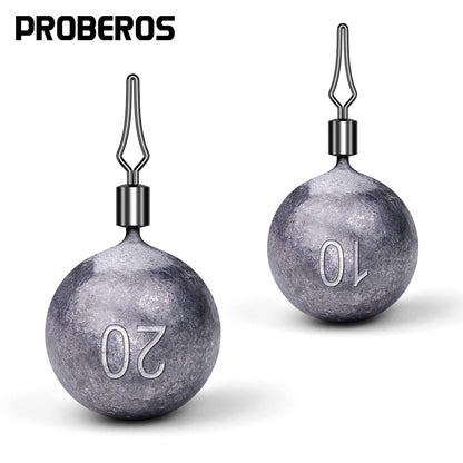 PROBEROS Lure Reverse Fishing Sinker Cylindrical Rod Anti-Hanging Bottom Inverted Counterweight Lead Fishing Tackle Accessories 10 Packs 100pcs