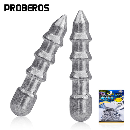 PROBEROS Tower Plumb Sinker Lure Soft Bait Special Lead Counterweight Root Fishing Reverse Fishing Texas Fishing Set Soft Worm Perch Bait Accessories 100pcs