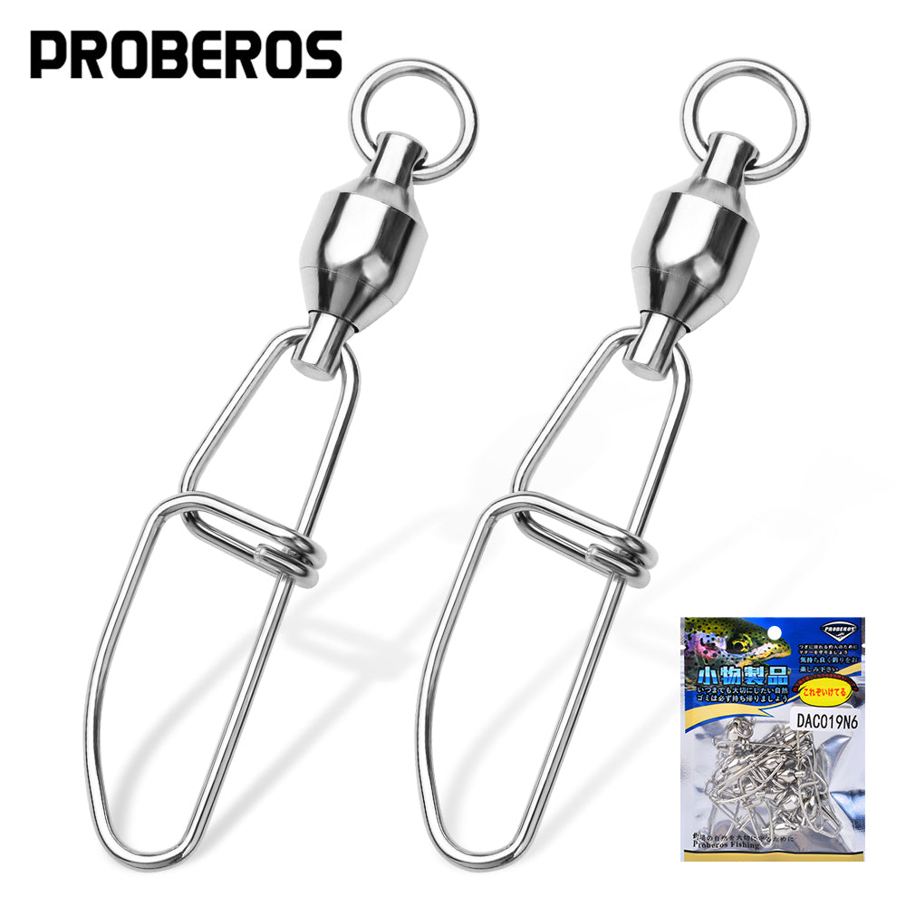 PROBEROS stainless steel connector bearings, big things, big figures, swivel rings, double buckle pins, fishing supplies, fishing gear accessories, 50 pcs