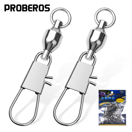 PROBEROS B-Pin Lure Connector Bottle Shaped Figure-Eight Ring Quick Turning Ring Fishing Gadgets Fishing Supplies 50pcs
