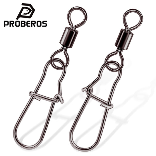 ROBEROS 20Pcs American Style Swivel with Enhanced Snap 8-Shaped Ring Connector 14#-5/0#