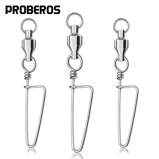 PROBEROS Single Head Bearing Swivel Arc Pin Figure 8 Ring Connector Bulk Figure Eight Ring Fishing Accessories Fishing Gear Supplies 50pcs