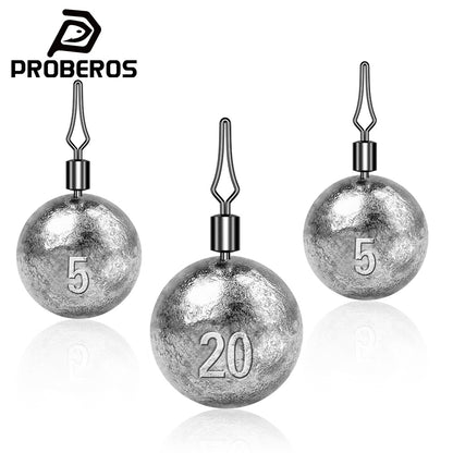 PROBEROS 10 PCS Lead Fishing Weights Sinkers 2.5#-20# Lead Jig Head Accessories