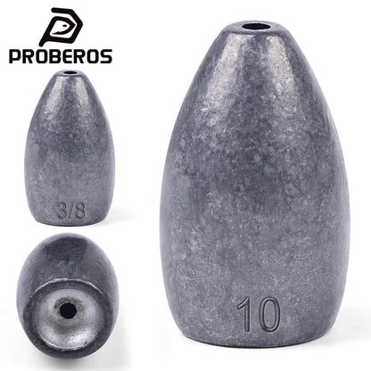 PROBEROS Bullet Shape Lead Sinker 3.5g-10g10Pcs Texas Rig Fishing Weights Accessories