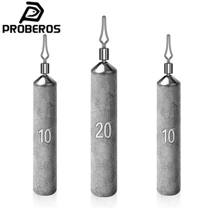 PROBEROS 10Pcs Lead Fishing Weights Sinkers 2.5# - 28# Lead Jig Head Accessories