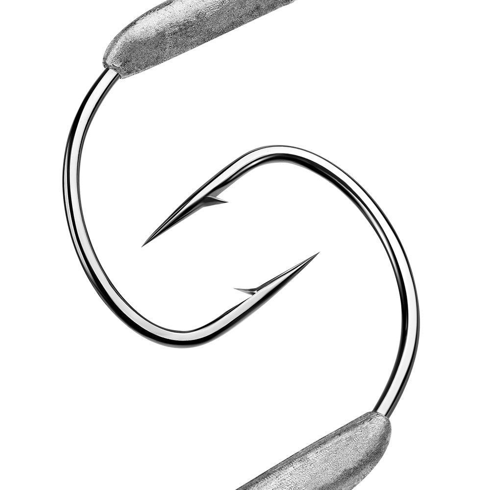 PROBEROS Weighted Swimbait Jig Hooks QBG001, 6/0#-10/0# Offset Weedless Hooks with Spring Twist Lock