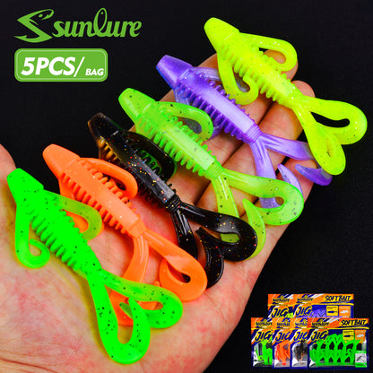 SUNLURE RL002 Four Curly Tail Craw Soft Lure RL002, 9cm/7.3g