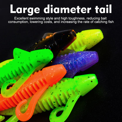 SUNLURE RL002 Four Curly Tail Craw Soft Lure RL002, 9cm/7.3g