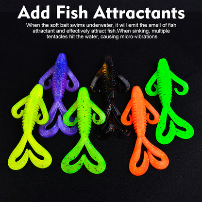 SUNLURE RL002 Four Curly Tail Craw Soft Lure RL002, 9cm/7.3g