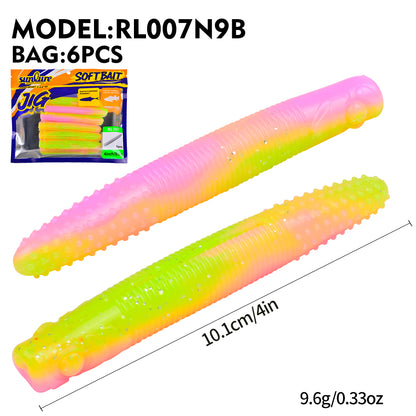 SUNLURE RL007 Ribbed Stick Soft Worm Lure | Ned Rig 3.3g-9.6g