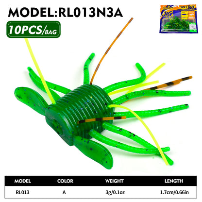 SUNLURE RL013 Small Creature Baits (1.8g/3g) | Soft Crappie Lures