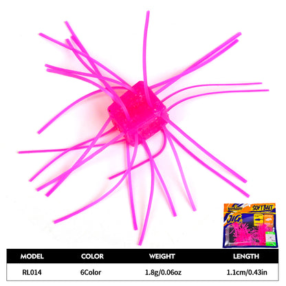 SUNLURE RL014 Micro Soft Octopus Baits Tiny Tentacle Creature Baits 1.8g/1.1cm