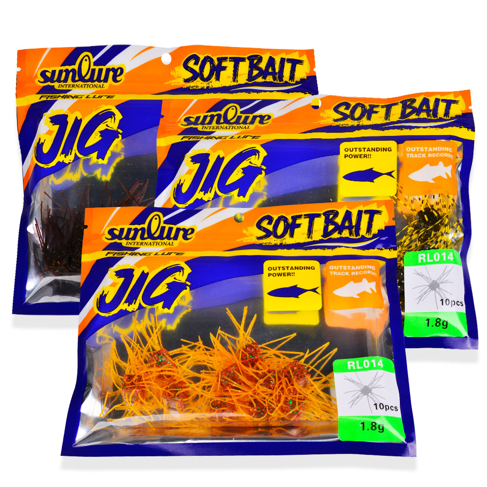 SUNLURE 1.8g/1.1cm Micro Soft Octopus Baits 6 Colors Tiny Tentacle Creature Baits 10PCS/Bag