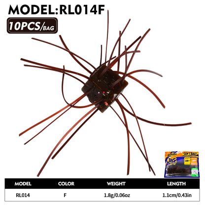 SUNLURE RL014 Micro Soft Octopus Baits Tiny Tentacle Creature Baits 1.8g/1.1cm