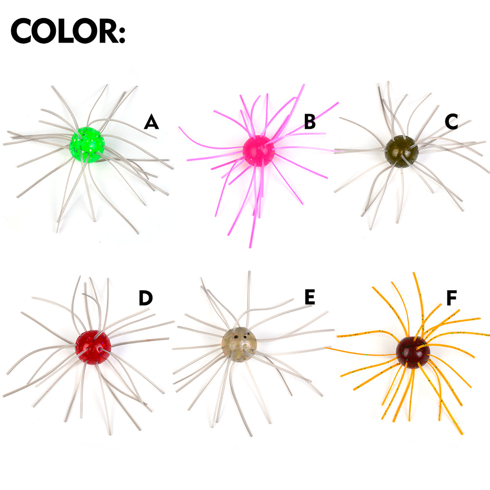 Sunlure Soft Bait 1.8g PVC Worm Lure 6 Colors Optional for Bass Trout Fishing 12PCS/Bag