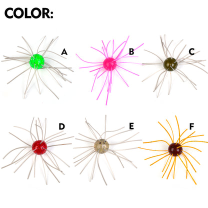 Sunlure Soft Bait 1.8g PVC Worm Lure 6 Colors Optional for Bass Trout Fishing 12PCS/Bag