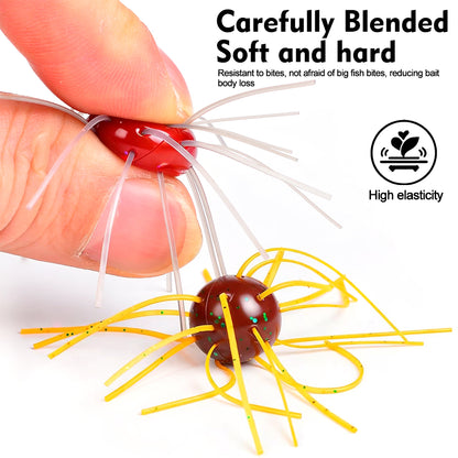 Sunlure Soft Bait 1.8g PVC Worm Lure 6 Colors Optional for Bass Trout Fishing 12PCS/Bag