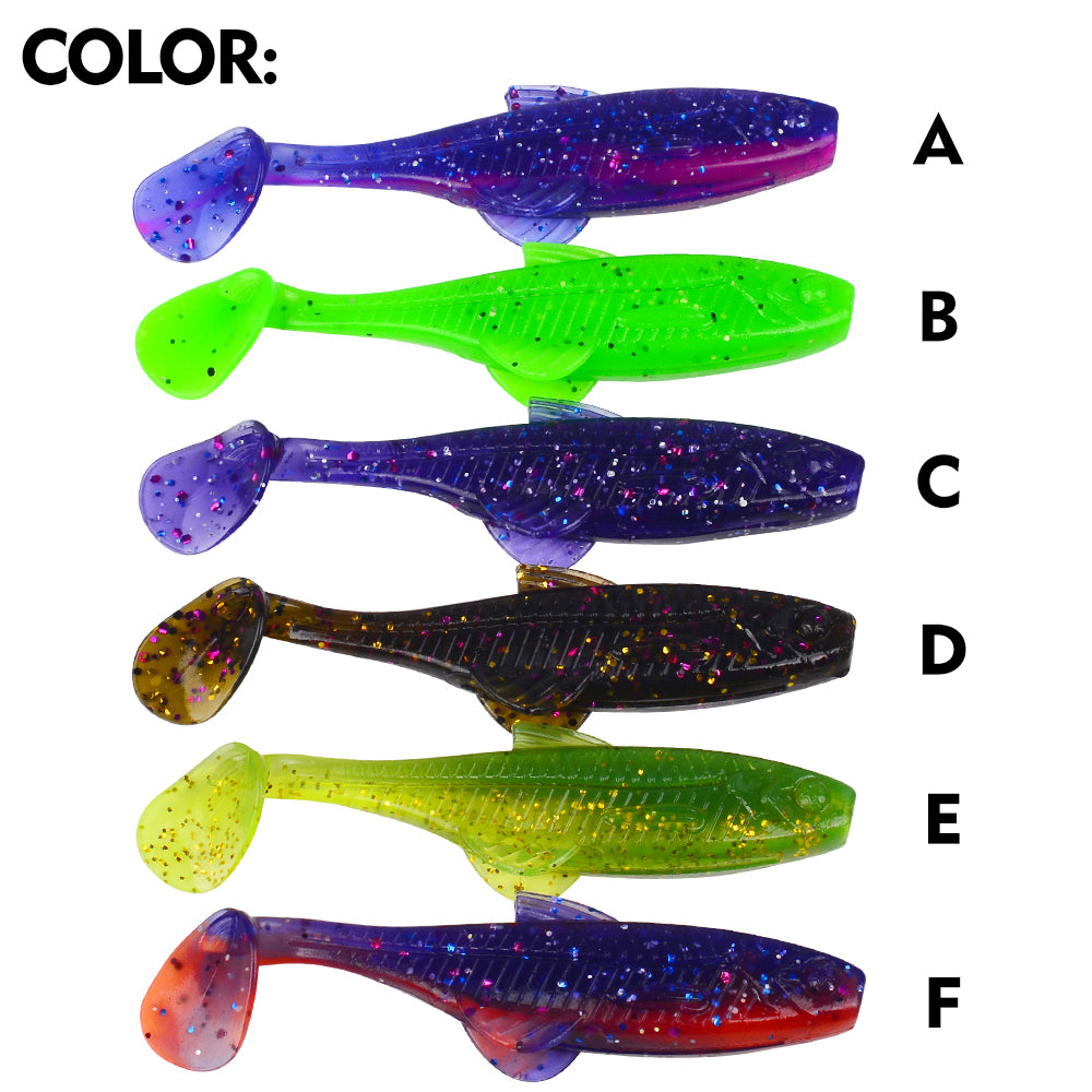 Sunlure10PCS Segmented Silicone Soft Fishing Lures 7.1cm&3g T-tail Worm Lure Artificial Bait Jig Wobblers Bass Pike Fishing Tackle