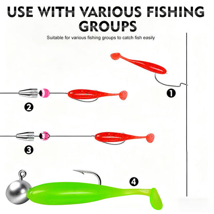 SUNLURE Paddle Tail Swimbaits 12/18/33PCS/Bag  6 Colors 1g-3.9g Soft Minnow Lures 5cm-7.6cm