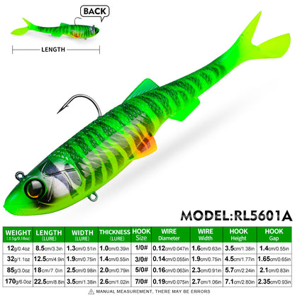 SUNLURE RL5601 Paddle Tail Swimbait Soft Plastic Lure