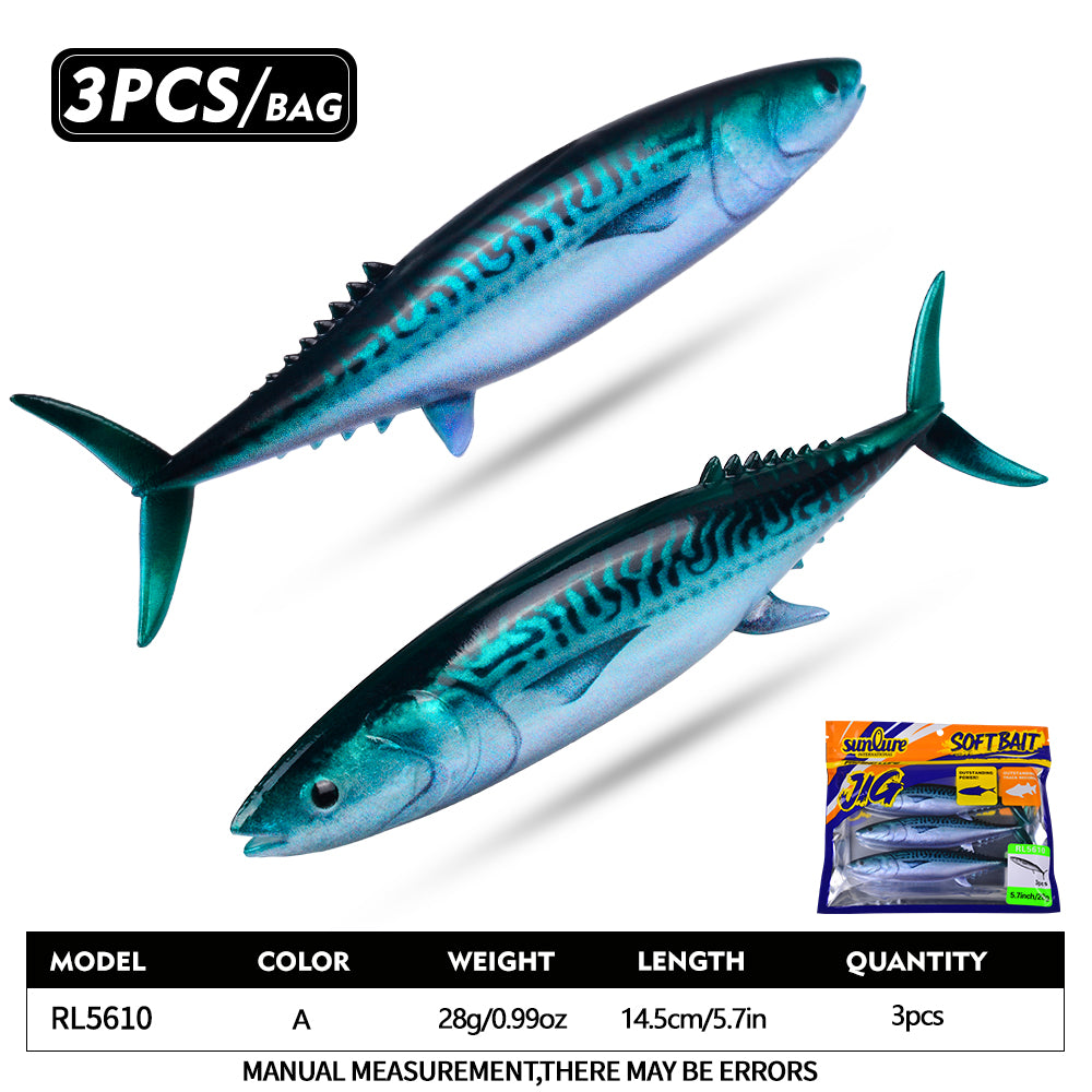 SUNLURE RL5610 Mackerel Soft Plastic Swimbait Fishing Lures