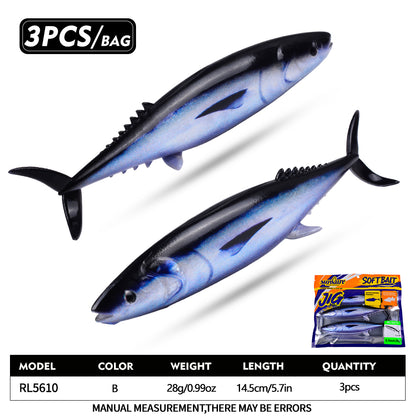SUNLURE RL5610 Mackerel Soft Plastic Swimbait Fishing Lures