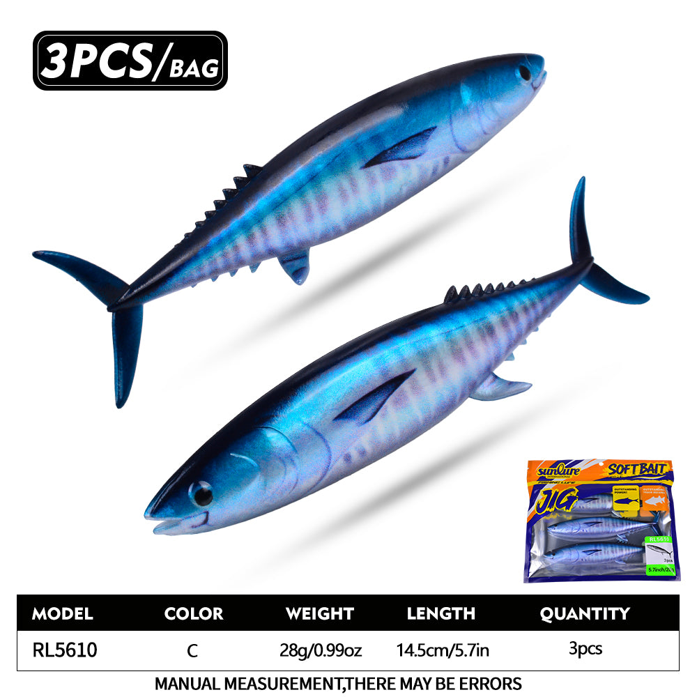 SUNLURE RL5610 Mackerel Soft Plastic Swimbait Fishing Lures