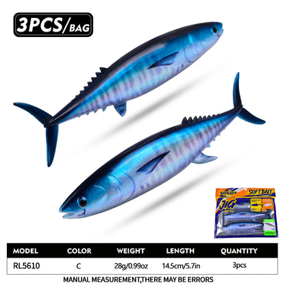 SUNLURE RL5610 Mackerel Soft Plastic Swimbait Fishing Lures