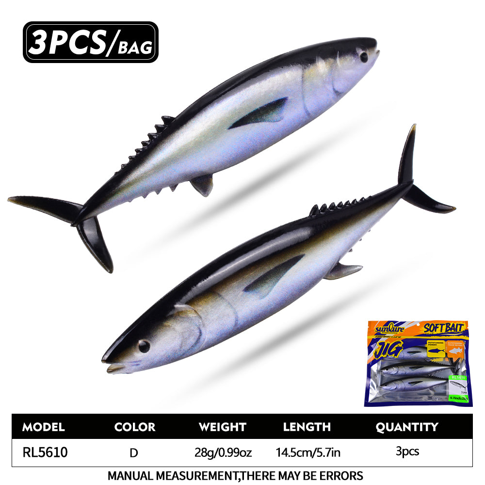 SUNLURE RL5610 Mackerel Soft Plastic Swimbait Fishing Lures
