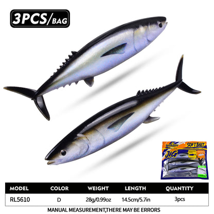 SUNLURE RL5610 Mackerel Soft Plastic Swimbait Fishing Lures