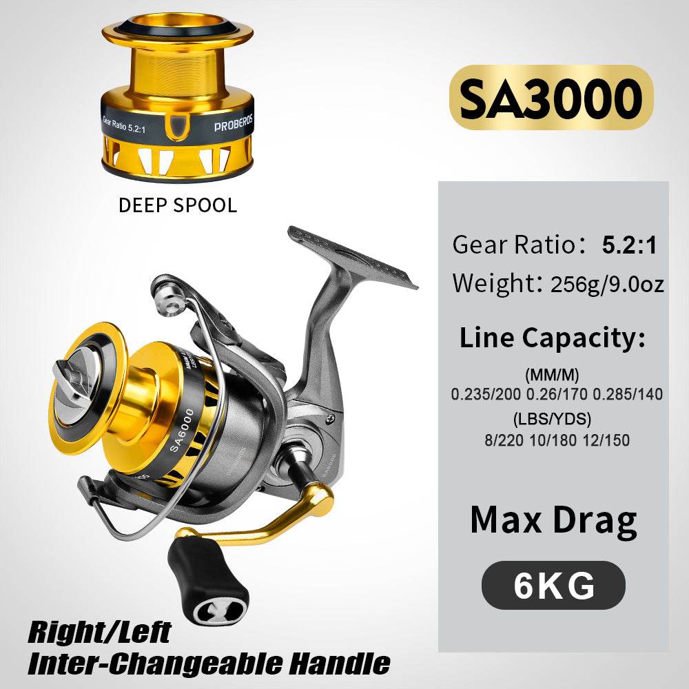 PROBEROS® NylonCore Spinning Reel Lightweight. Rugged. Adventure-Ready. - Proberos
