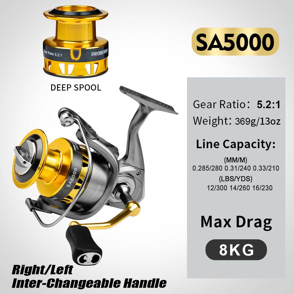 PROBEROS® NylonCore Spinning Reel Lightweight. Rugged. Adventure-Ready. - Proberos