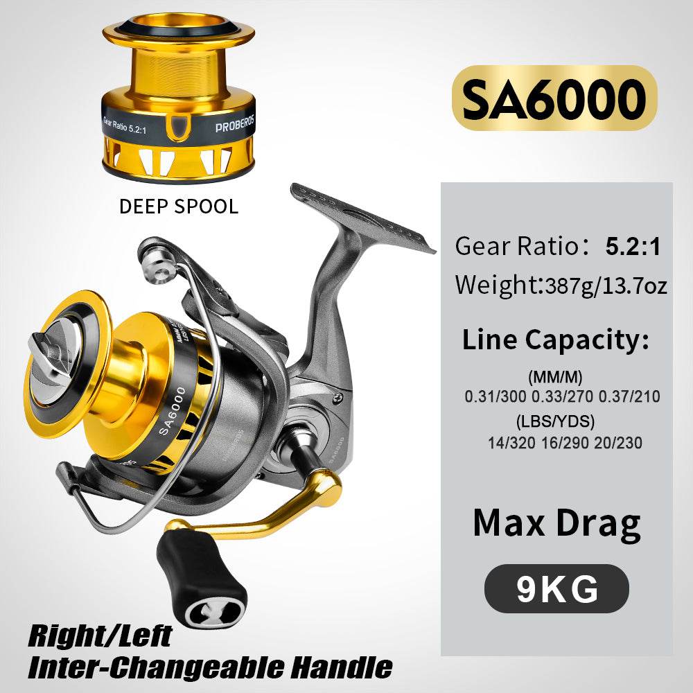 PROBEROS® NylonCore Spinning Reel Lightweight. Rugged. Adventure-Ready. - Proberos