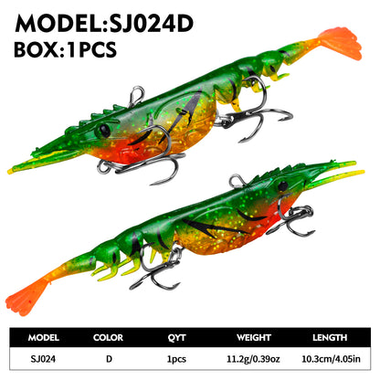 PROBEROS SJ024 Pre-Rigged Segmented Soft Shrimp Lure 11.2g 10.3cm