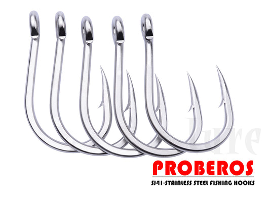 PROBEROS Sea Fishing Stainless Steel Hook Barbed Anchor Hook Seawater Corrosion Resistant Boat Fishing Hook Lure Fishing Hook 50pcs