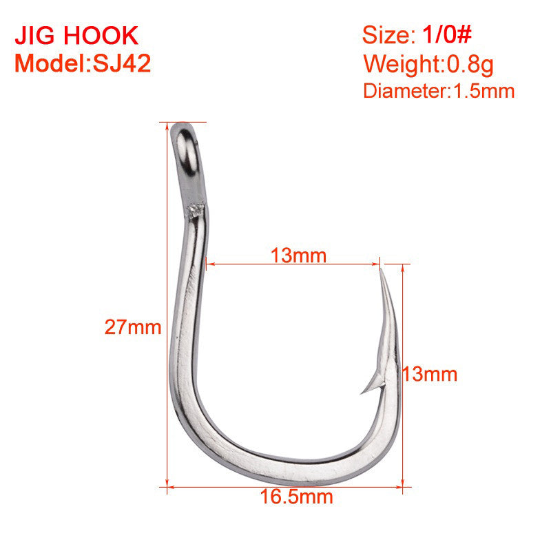 PROBEROS Sea Fishing Stainless Steel Hook Fishing with Barbed Anchor Hook Lure Fishing Gear Resistant to Sea Corrosion Boat Hook 50pcs
