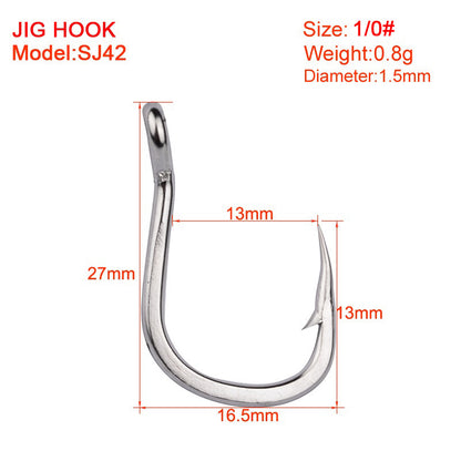 PROBEROS Sea Fishing Stainless Steel Hook Fishing with Barbed Anchor Hook Lure Fishing Gear Resistant to Sea Corrosion Boat Hook 50pcs
