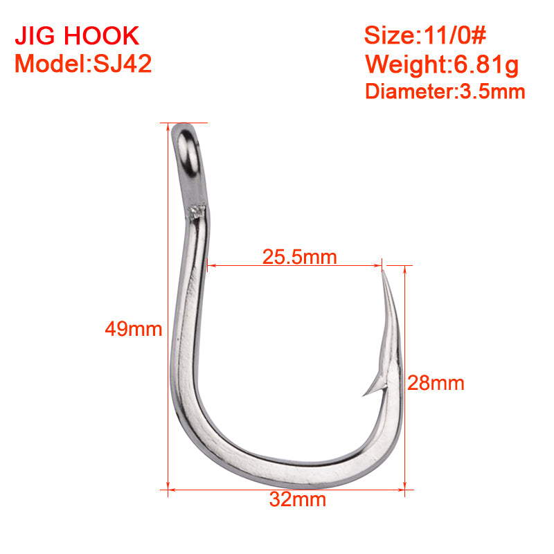 PROBEROS Sea Fishing Stainless Steel Hook Fishing with Barbed Anchor Hook Lure Fishing Gear Resistant to Sea Corrosion Boat Hook 50pcs