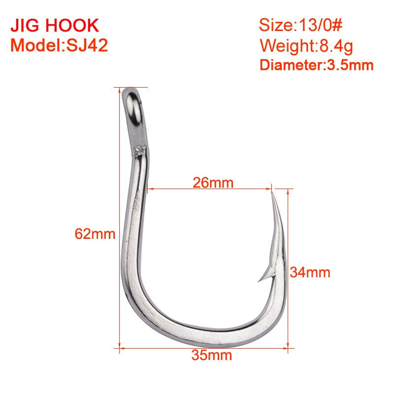 PROBEROS Sea Fishing Stainless Steel Hook Fishing with Barbed Anchor Hook Lure Fishing Gear Resistant to Sea Corrosion Boat Hook 50pcs
