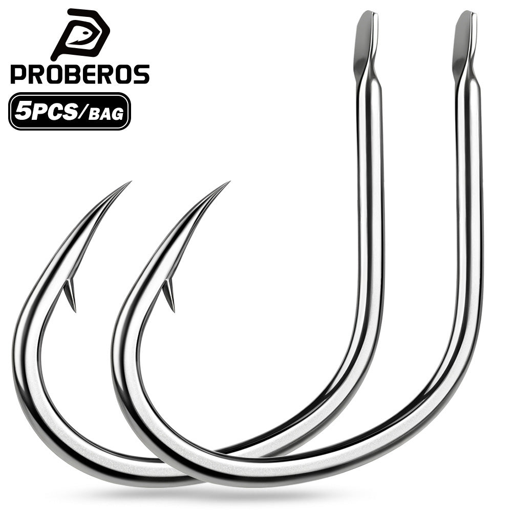PROBEROS SJ57 Stainless Steel Circle Fishing Hooks, 1/0#-9/0# Heavy Duty Hooks