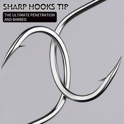PROBEROS SJ57 Stainless Steel Circle Fishing Hooks, 1/0#-9/0# Heavy Duty Hooks